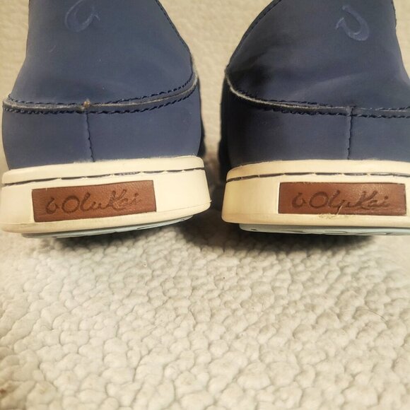 OluKai Pehuea Women's Blue Palm Mesh Slip-On Sneakers Size 6 - Picture 4 of 9
